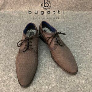 Bugatti Men's Leather Gray Lace Up Oxford Shoes
